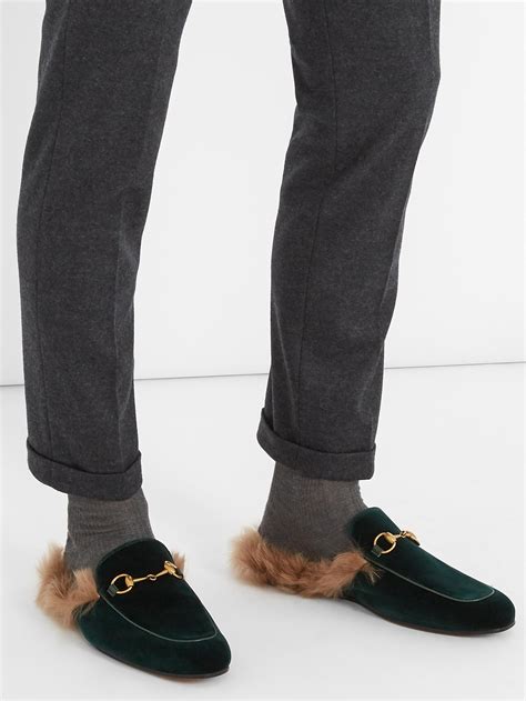 gucci fur loafer|gucci fur loafers men.